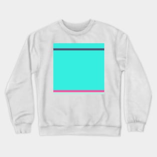 An outstanding adaptation of Dusk, Magenta (Crayola), Bright Light Blue and Pale Turquoise stripes. Crewneck Sweatshirt
